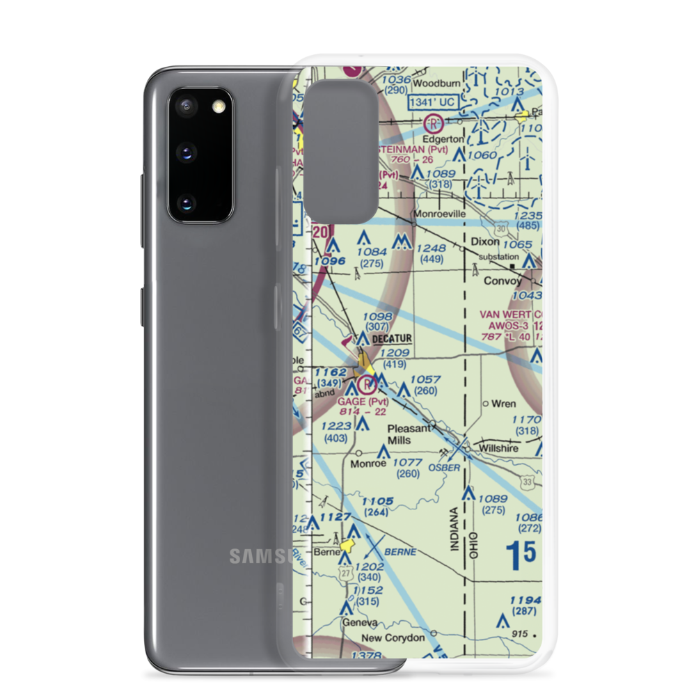 Decatur HI-Way Airfield (DCR) VFR Sectional Samsung Case Samsung Galaxy S20 model shown
