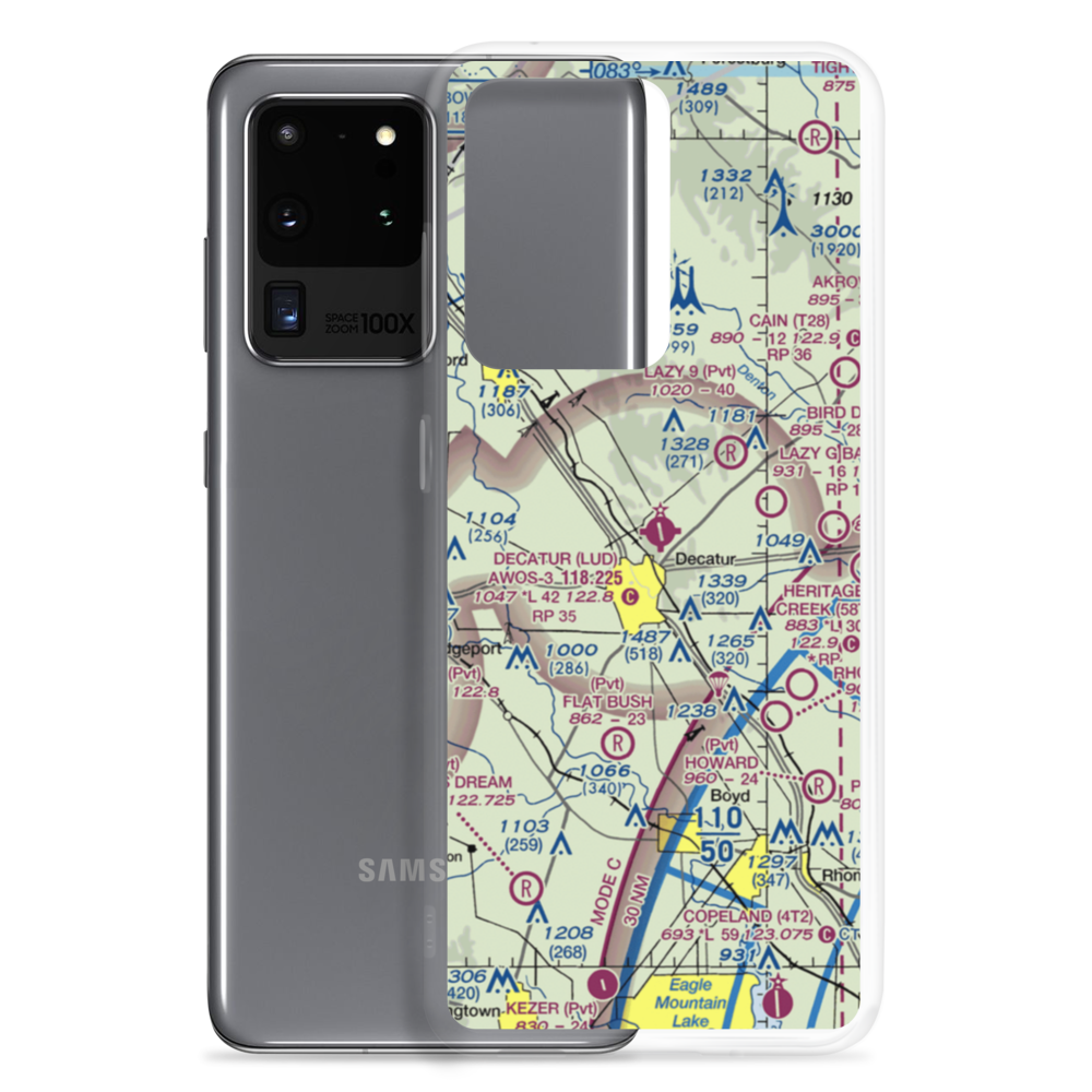 Decatur Municipal Airport (LUD) VFR Sectional Samsung Case Samsung Galaxy S20 Ultra model shown