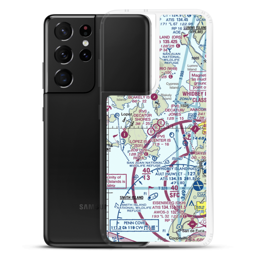 Decatur Shores Airport (DTR) VFR Sectional Samsung Case Samsung Galaxy S21 Ultra model shown