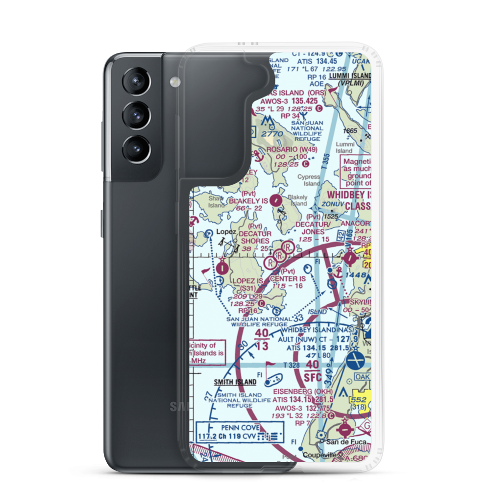 Decatur Shores Airport (WN07) VFR Sectional Samsung Case Samsung Galaxy S21 model shown