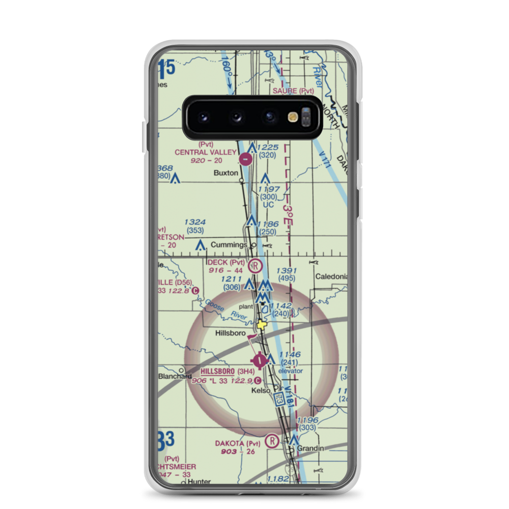 Deck Airport (5ND9) VFR Sectional Samsung Case Samsung Galaxy S10 model shown