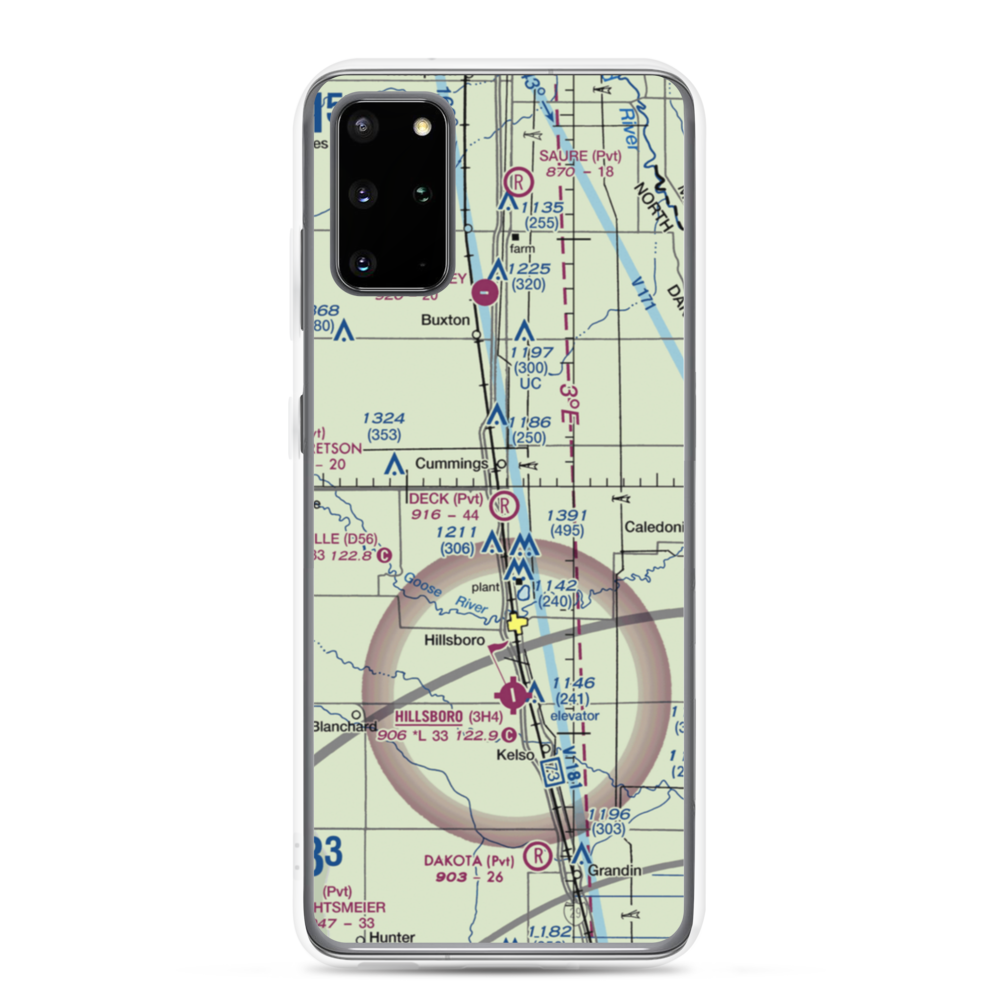 Deck Airport (5ND9) VFR Sectional Samsung Case Samsung Galaxy S20 Plus model shown