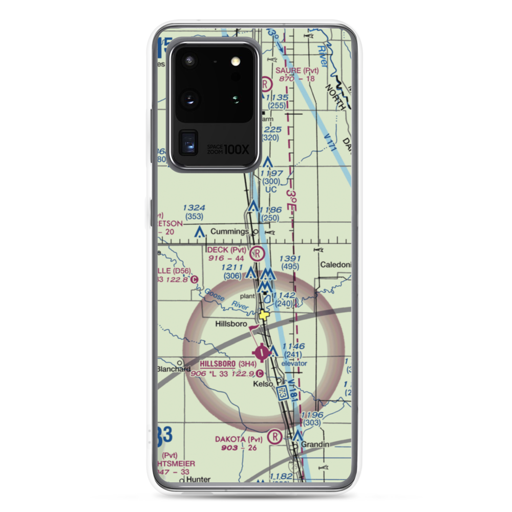 Deck Airport (5ND9) VFR Sectional Samsung Case Samsung Galaxy S20 Ultra model shown