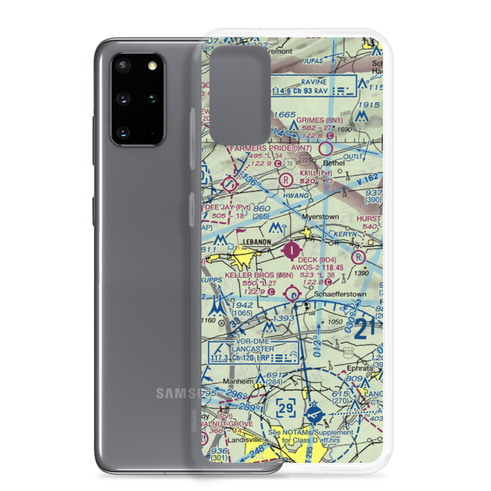 Deck Airport (9D4) VFR Sectional Samsung Case Samsung Galaxy S20 Plus model shown