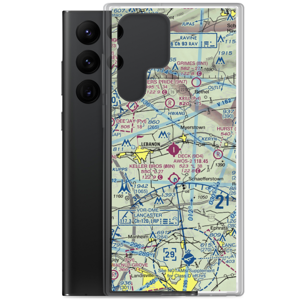 Deck Airport (9D4) VFR Sectional Samsung Case Samsung Galaxy S22 Ultra model shown