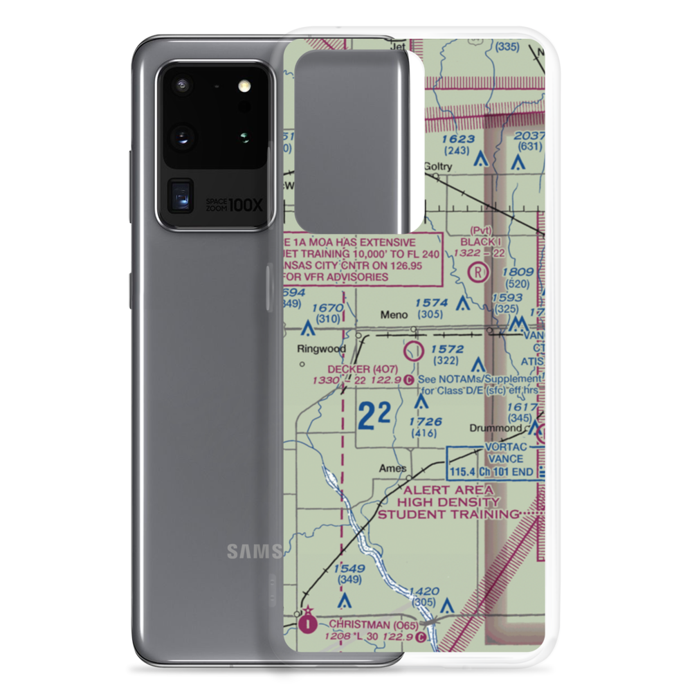 Decker Field (4O7) VFR Sectional Samsung Case Samsung Galaxy S20 Ultra model shown