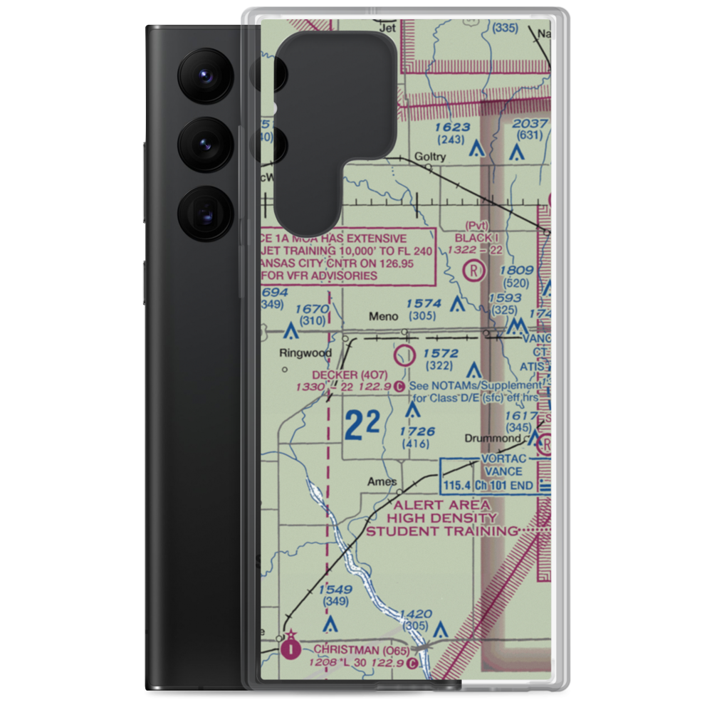 Decker Field (4O7) VFR Sectional Samsung Case Samsung Galaxy S22 Ultra model shown