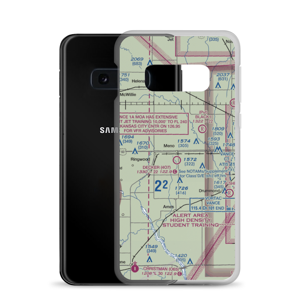 Decker Field (4O7) VFR Sectional Samsung Case Samsung Galaxy S10e model shown
