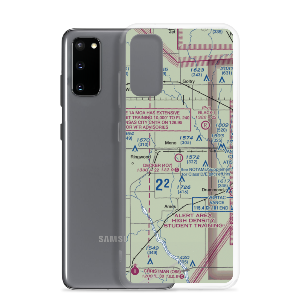 Decker Field (4O7) VFR Sectional Samsung Case Samsung Galaxy S20 model shown