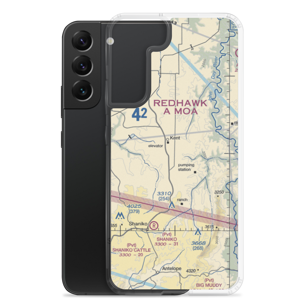 Decker Ranch Airport (OL04) VFR Sectional Samsung Case Samsung Galaxy S22 Plus model shown