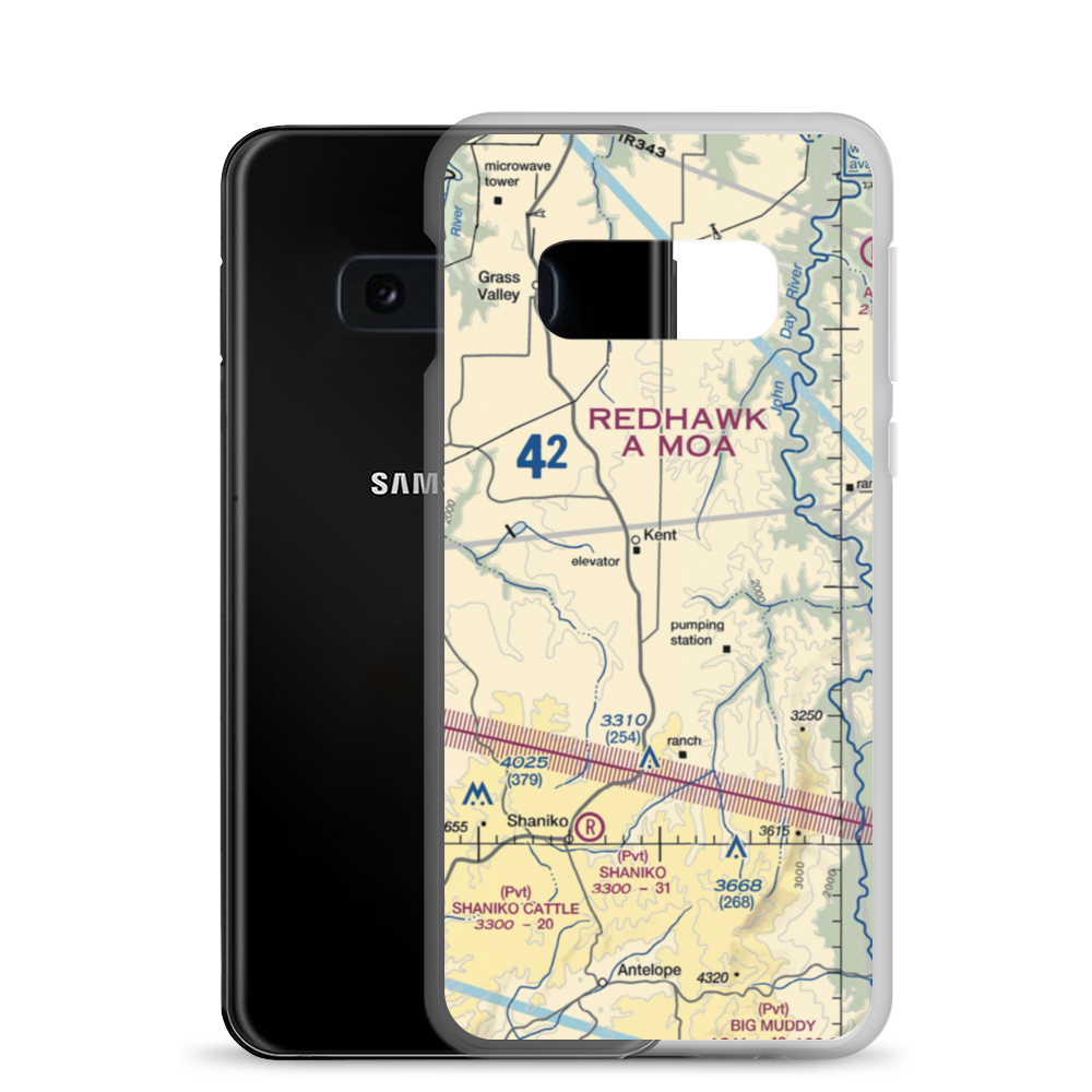 Decker Ranch Airport (OL04) VFR Sectional Samsung Case Samsung Galaxy S10e model shown