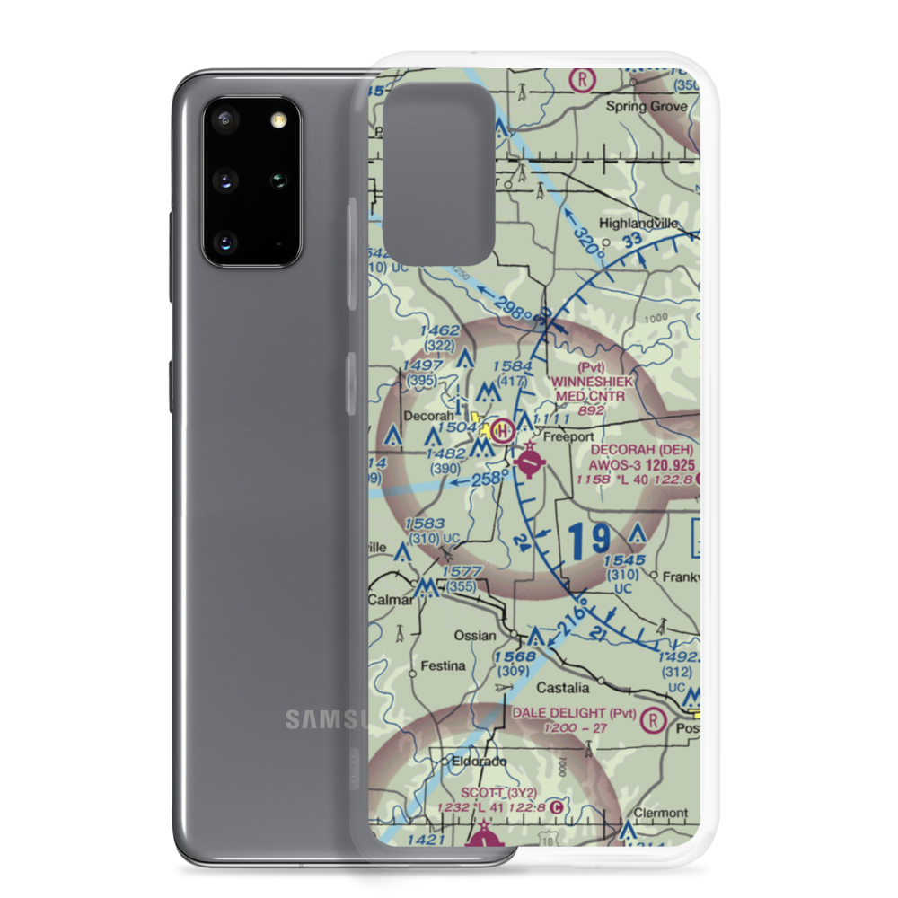Decorah Municipal Airport (DEH) VFR Sectional Samsung Case Samsung Galaxy S20 Plus model shown