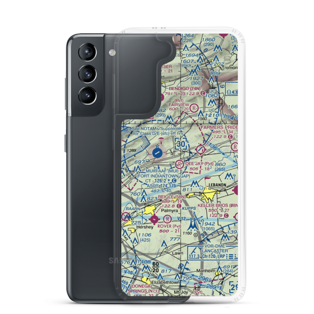 Dee Jay Airport (8PA1) VFR Sectional Samsung Case Samsung Galaxy S21 model shown