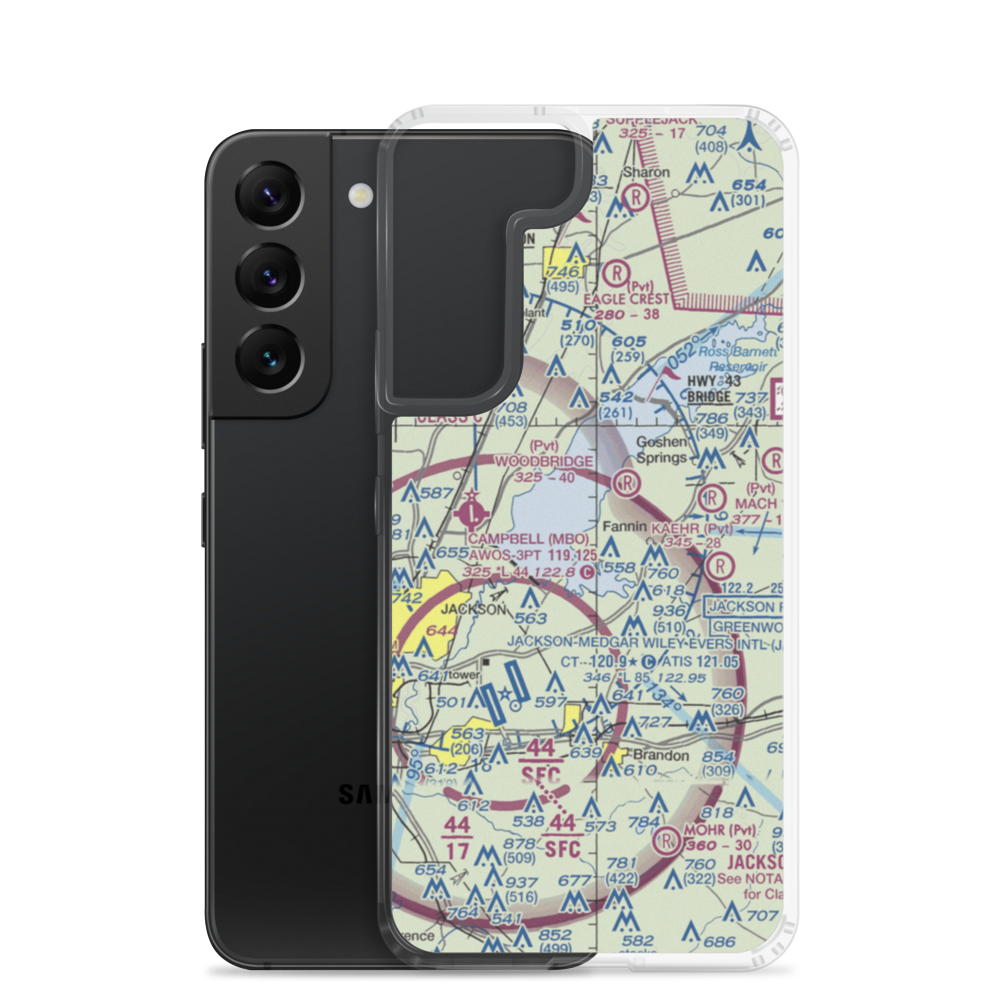Dee's Strip (5MS6) VFR Sectional Samsung Case Samsung Galaxy S22 model shown