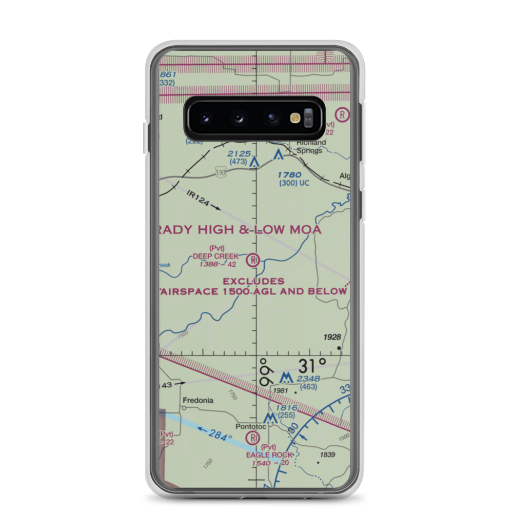 Deep Creek Ranch Airport (XS61) VFR Sectional Samsung Case Samsung Galaxy S10 model shown