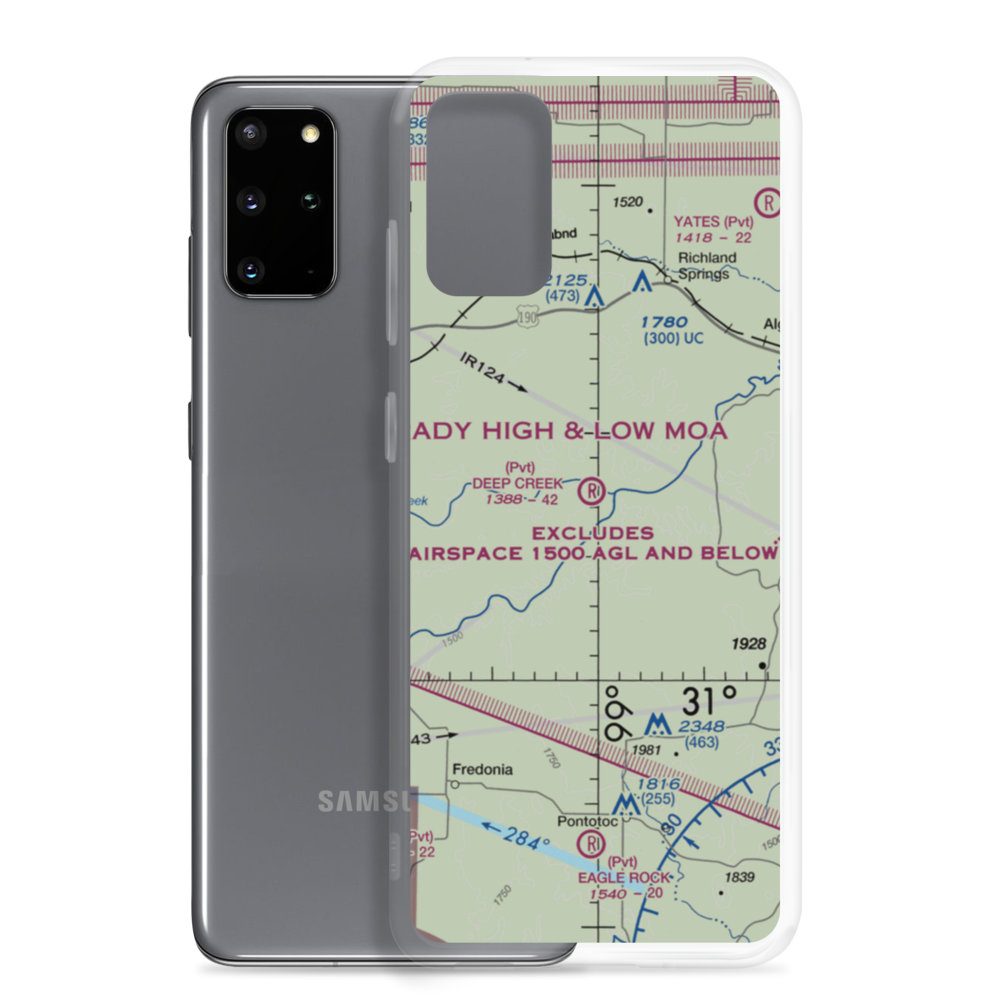 Deep Creek Ranch Airport (XS61) VFR Sectional Samsung Case Samsung Galaxy S20 Plus model shown