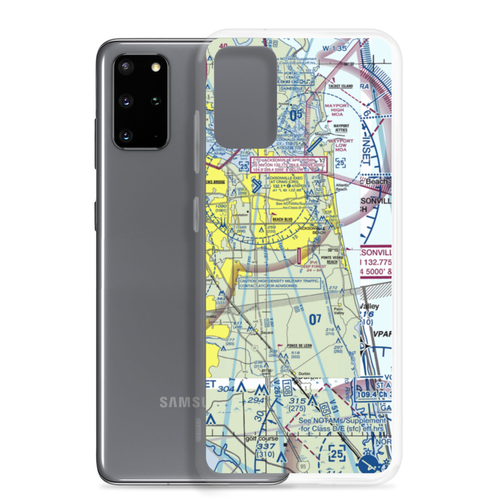 Deep Forest Airport (FD48) VFR Sectional Samsung Case Samsung Galaxy S20 Plus model shown