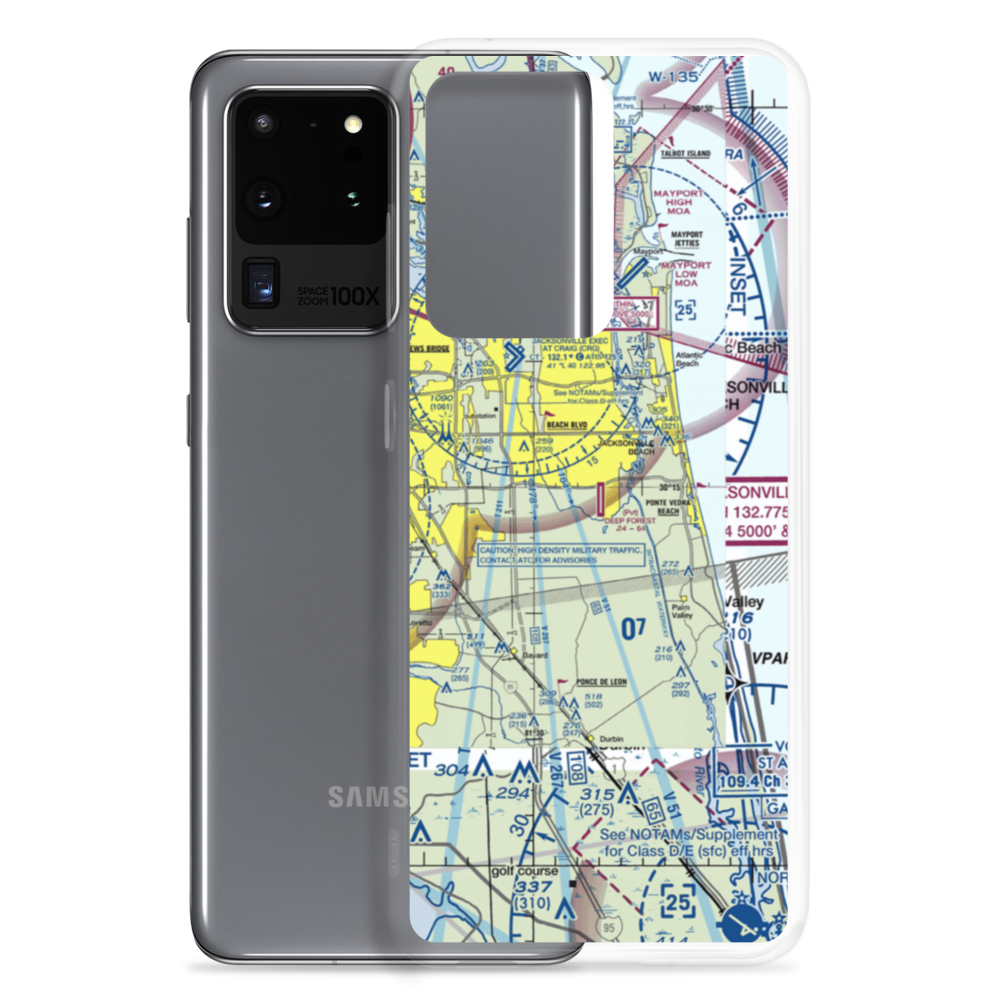 Deep Forest Airport (FD48) VFR Sectional Samsung Case Samsung Galaxy S20 Ultra model shown