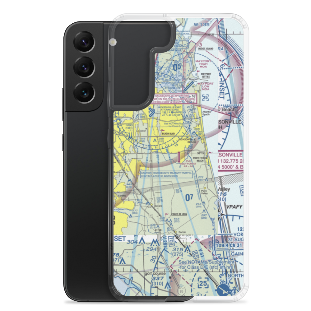 Deep Forest Airport (FD48) VFR Sectional Samsung Case Samsung Galaxy S22 Plus model shown