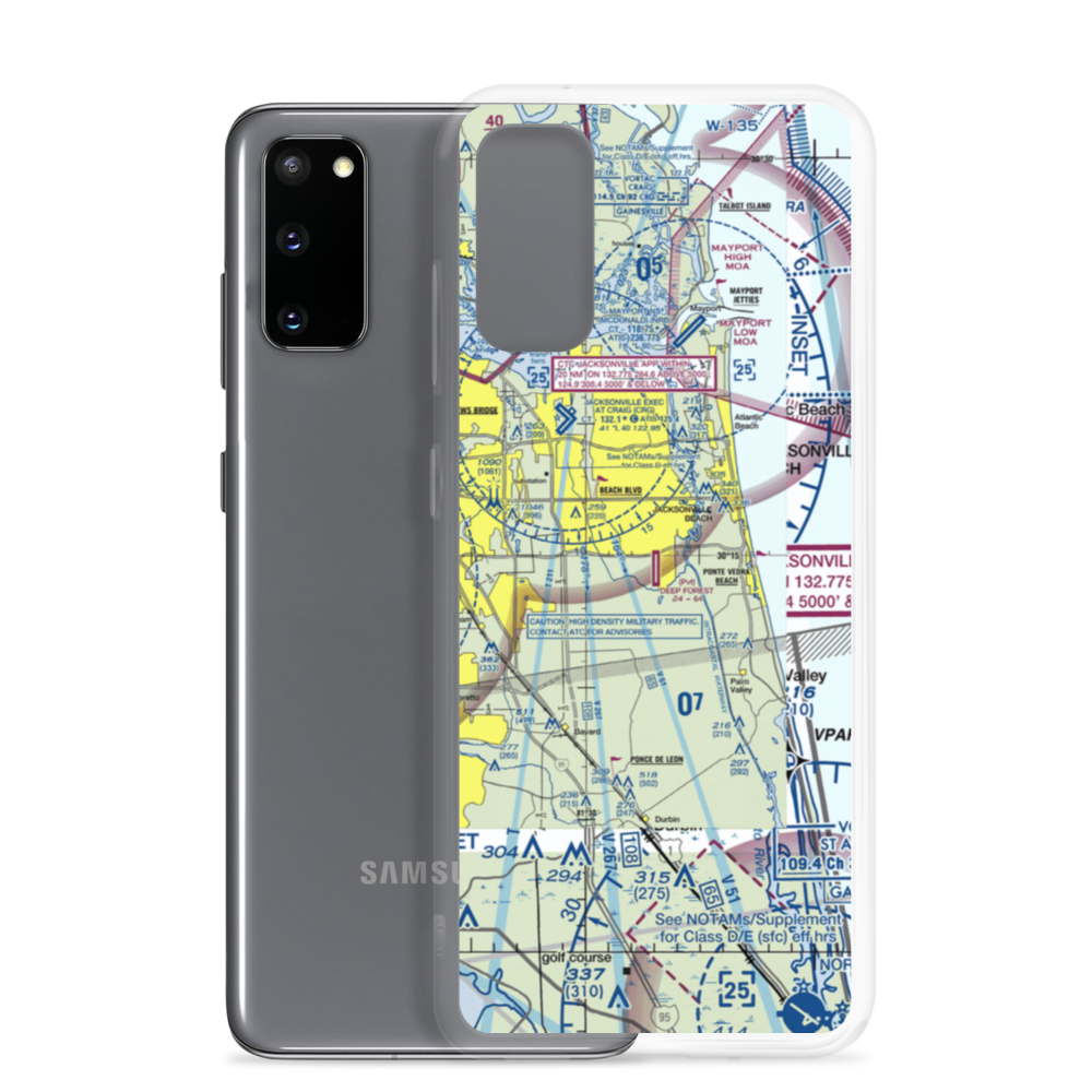 Deep Forest Airport (FD48) VFR Sectional Samsung Case Samsung Galaxy S20 model shown