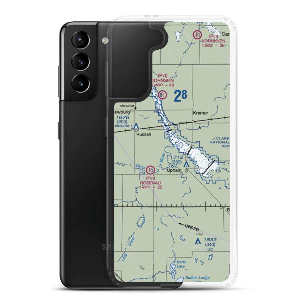 Deep River Seaplane Base (8NA1) VFR Sectional Samsung Case Samsung Galaxy S21 Plus model shown