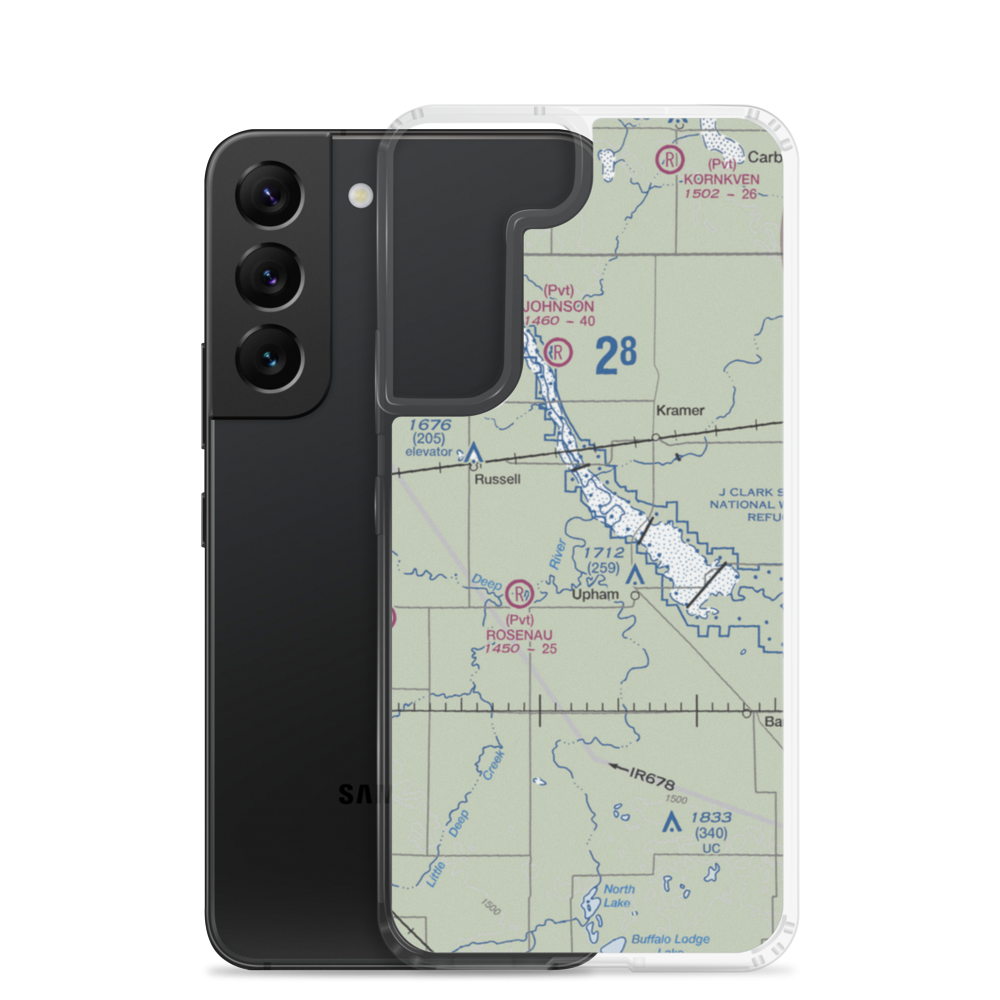 Deep River Seaplane Base (8NA1) VFR Sectional Samsung Case Samsung Galaxy S22 model shown