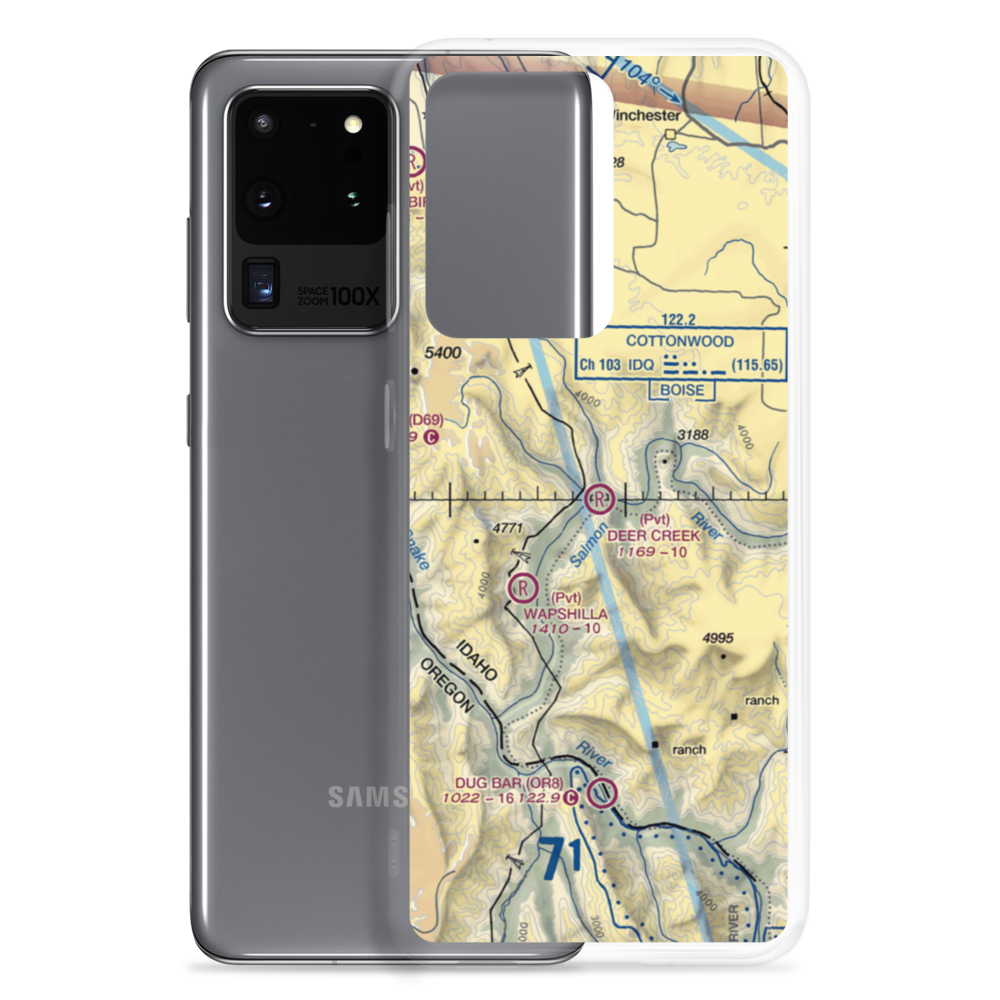 Deer Creek Airport (95ID) VFR Sectional Samsung Case Samsung Galaxy S20 Ultra model shown