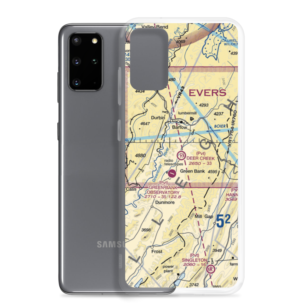 Deer Creek Farm Airport (WV00) VFR Sectional Samsung Case Samsung Galaxy S20 Plus model shown