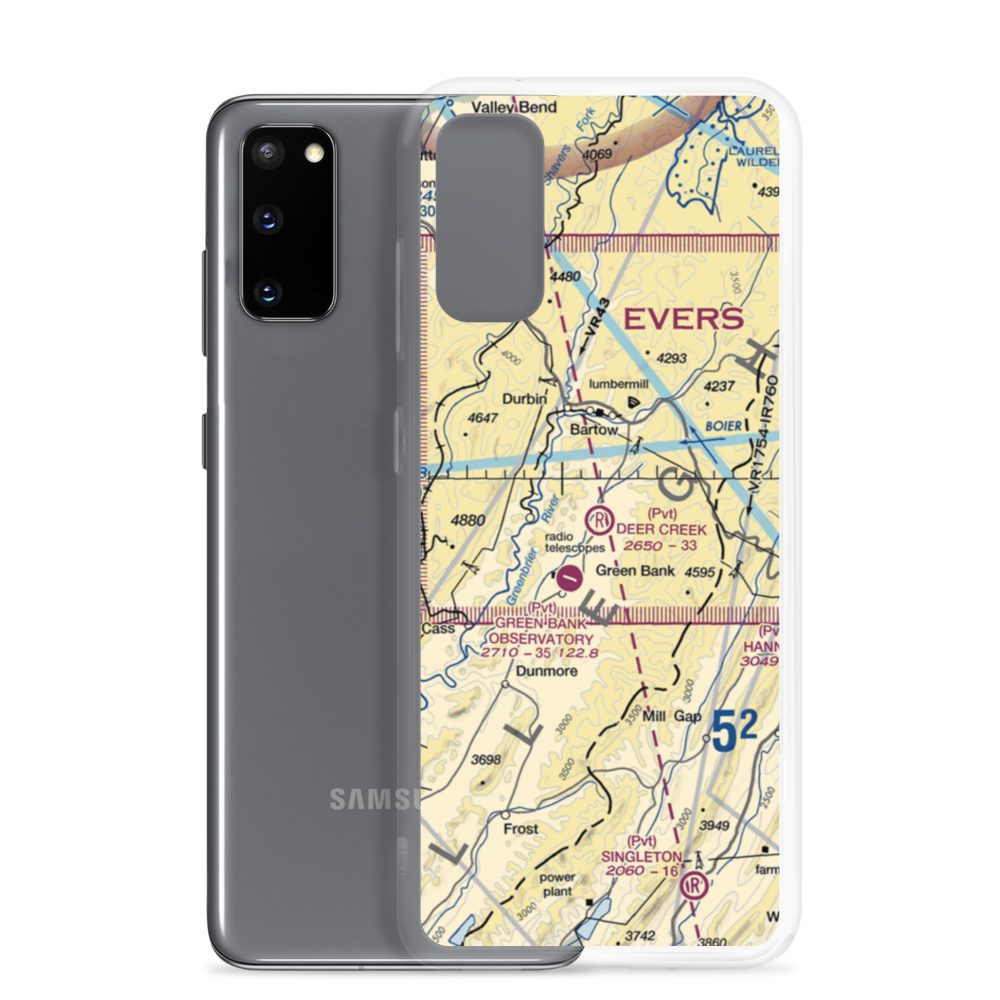 Deer Creek Farm Airport (WV00) VFR Sectional Samsung Case Samsung Galaxy S20 model shown