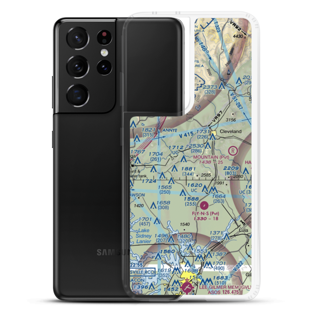 Deer Crossing Airport (21GE) VFR Sectional Samsung Case Samsung Galaxy S21 Ultra model shown
