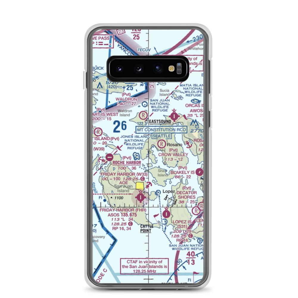 Deer Harbor SPB (DHB) VFR Sectional Samsung Case Samsung Galaxy S10 model shown