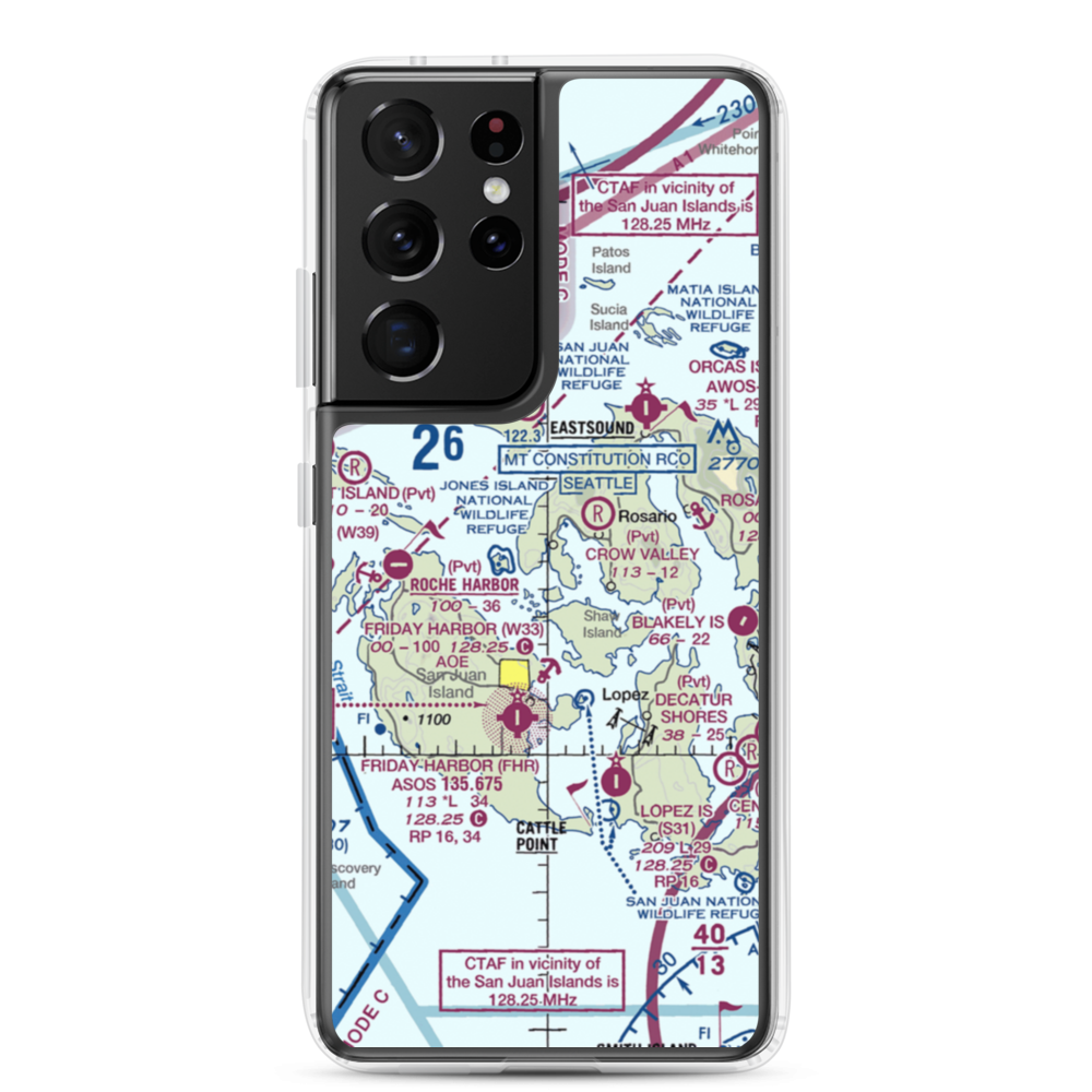 Deer Harbor SPB (DHB) VFR Sectional Samsung Case Samsung Galaxy S21 Ultra model shown