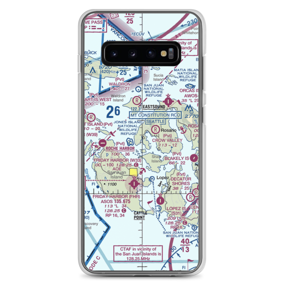 Deer Harbor SPB (DHB) VFR Sectional Samsung Case Samsung Galaxy S10+ model shown