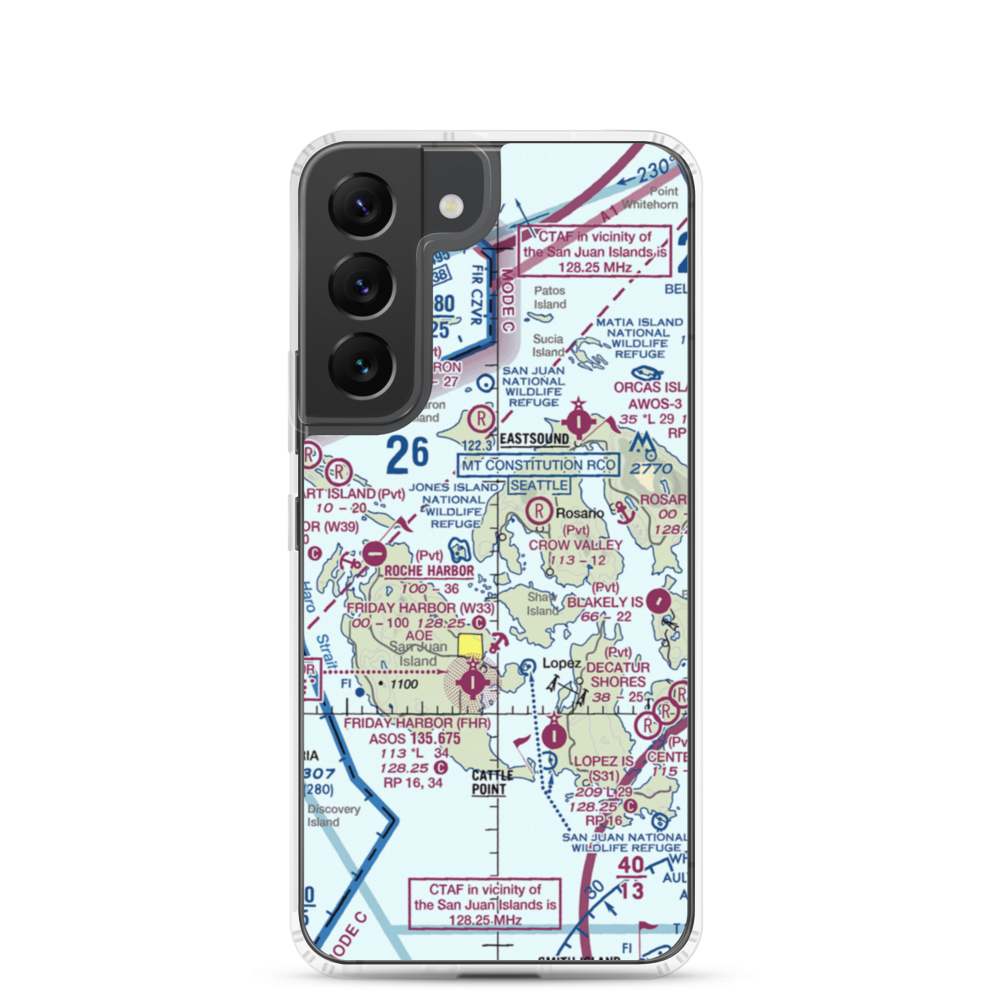 Deer Harbor SPB (DHB) VFR Sectional Samsung Case Samsung Galaxy S22 model shown