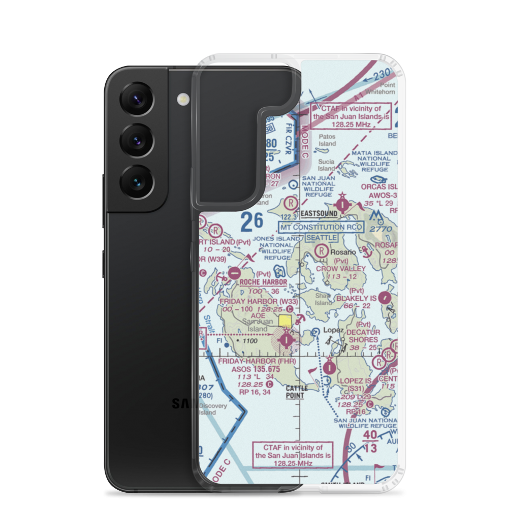 Deer Harbor SPB (DHB) VFR Sectional Samsung Case Samsung Galaxy S22 model shown