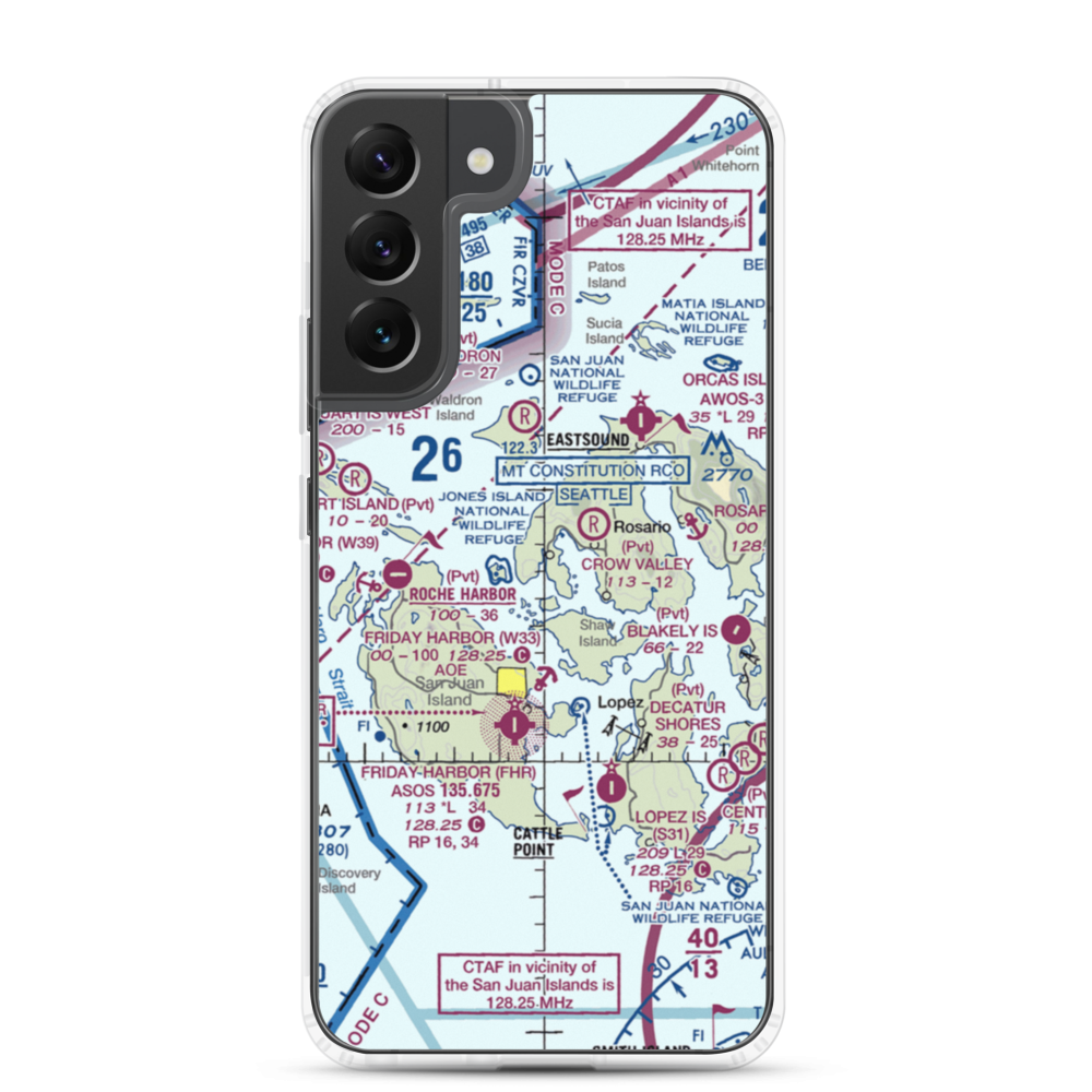 Deer Harbor SPB (DHB) VFR Sectional Samsung Case Samsung Galaxy S22 Plus model shown