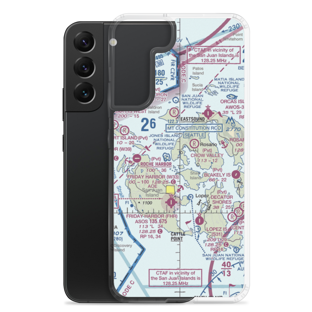 Deer Harbor SPB (DHB) VFR Sectional Samsung Case Samsung Galaxy S22 Plus model shown