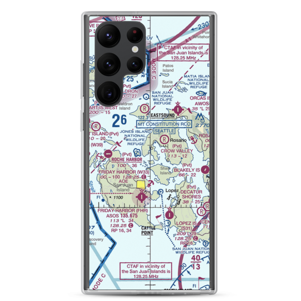 Deer Harbor SPB (DHB) VFR Sectional Samsung Case Samsung Galaxy S22 Ultra model shown