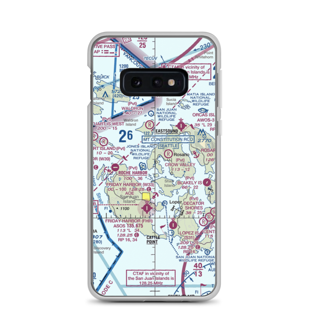 Deer Harbor SPB (DHB) VFR Sectional Samsung Case Samsung Galaxy S10e model shown