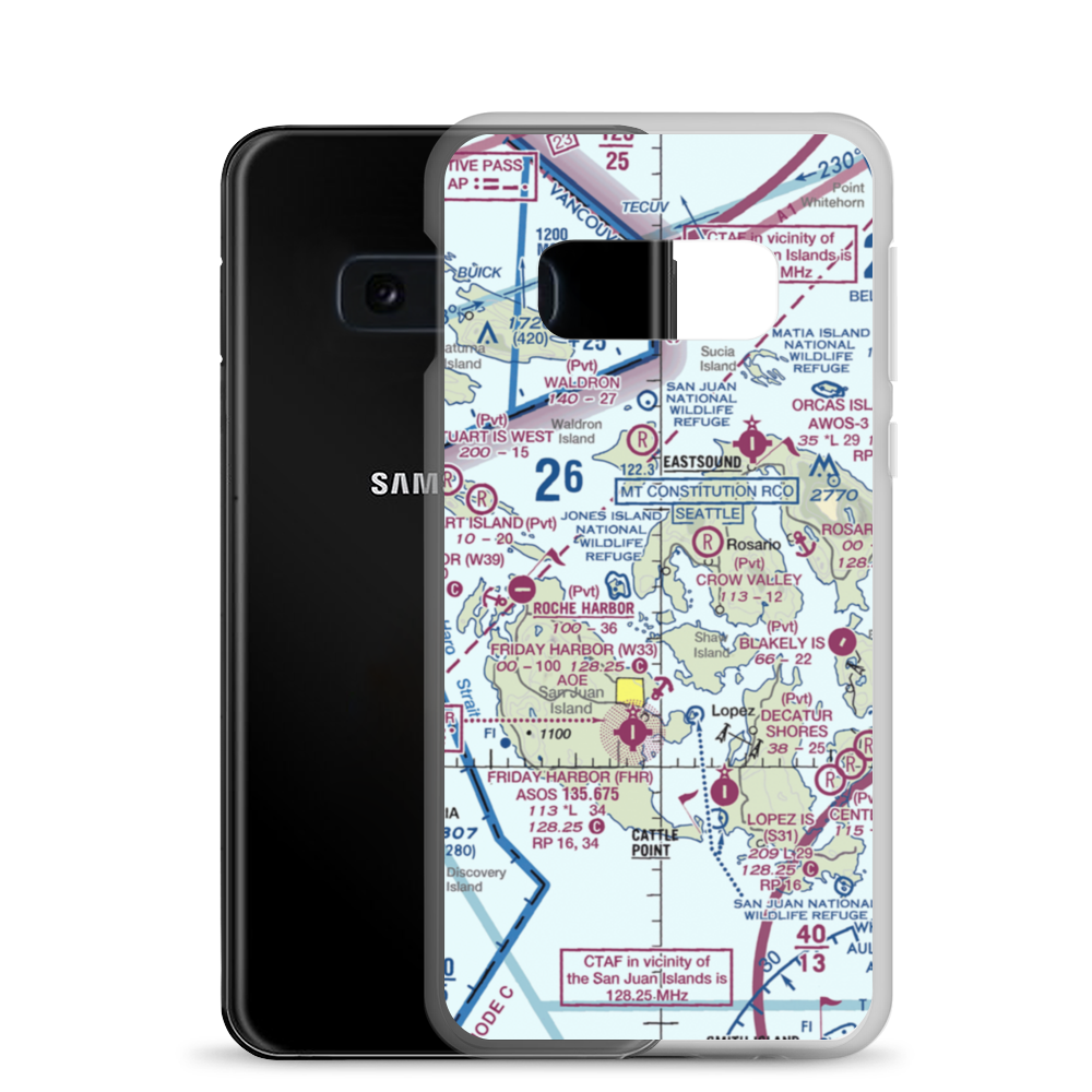 Deer Harbor SPB (DHB) VFR Sectional Samsung Case Samsung Galaxy S10e model shown