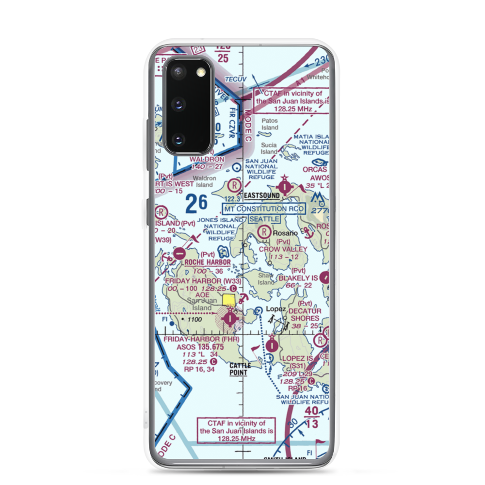 Deer Harbor SPB (DHB) VFR Sectional Samsung Case Samsung Galaxy S20 model shown