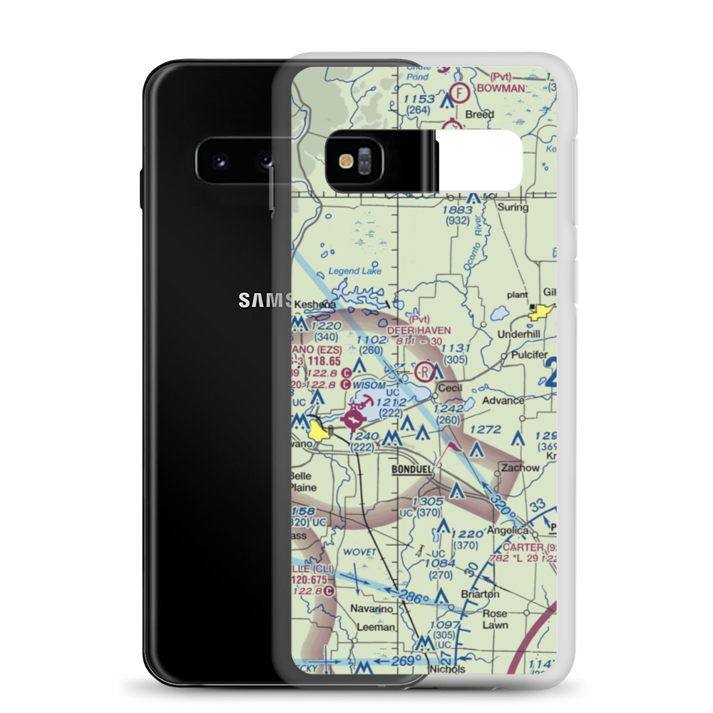 Deer Haven Ranch Airport (WI60) VFR Sectional Samsung Case Samsung Galaxy S10 model shown
