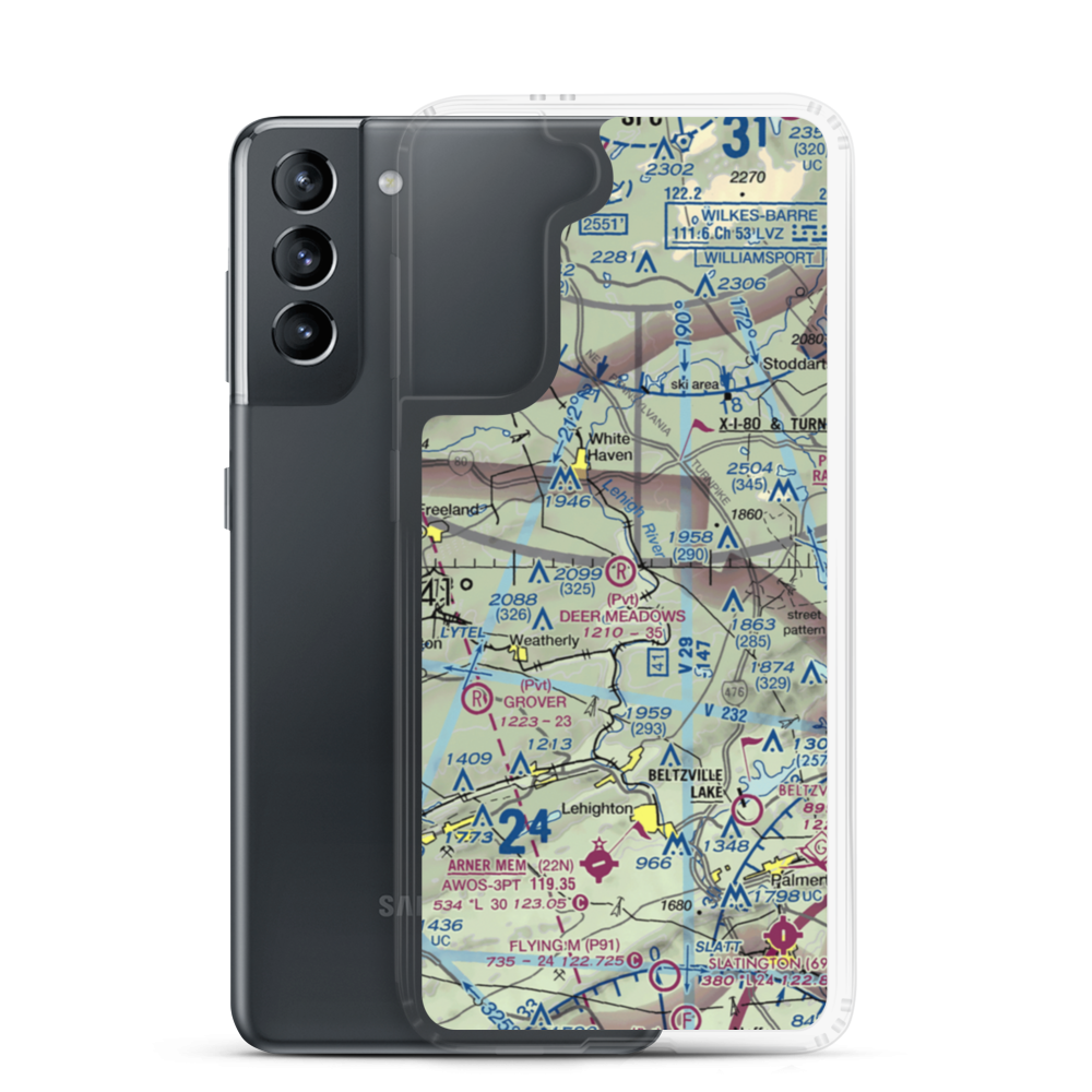 Deer Meadows Airstrip (8PA3) VFR Sectional Samsung Case Samsung Galaxy S21 model shown
