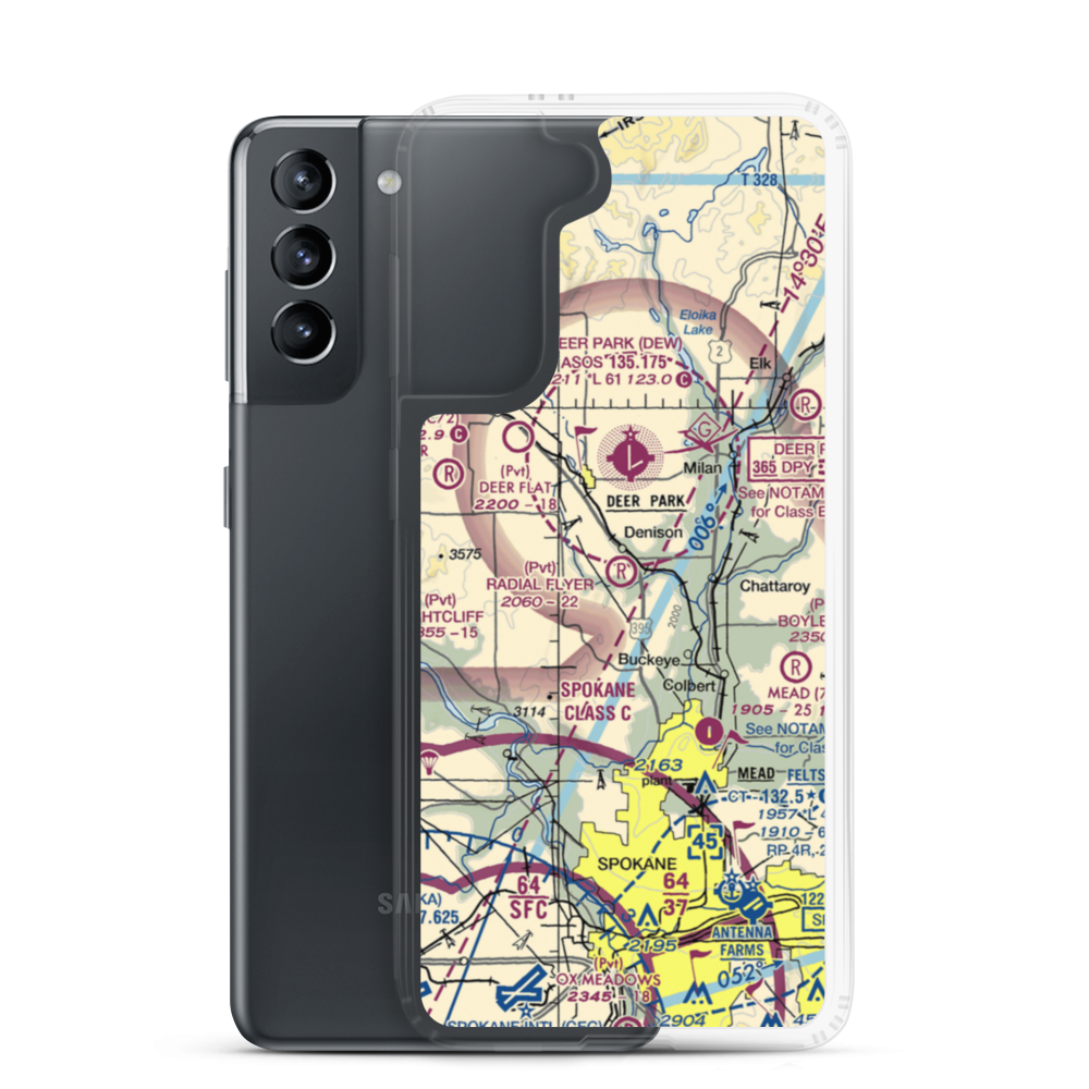 Deer Park / Radial Flyer Airport (WT21) VFR Sectional Samsung Case Samsung Galaxy S21 model shown