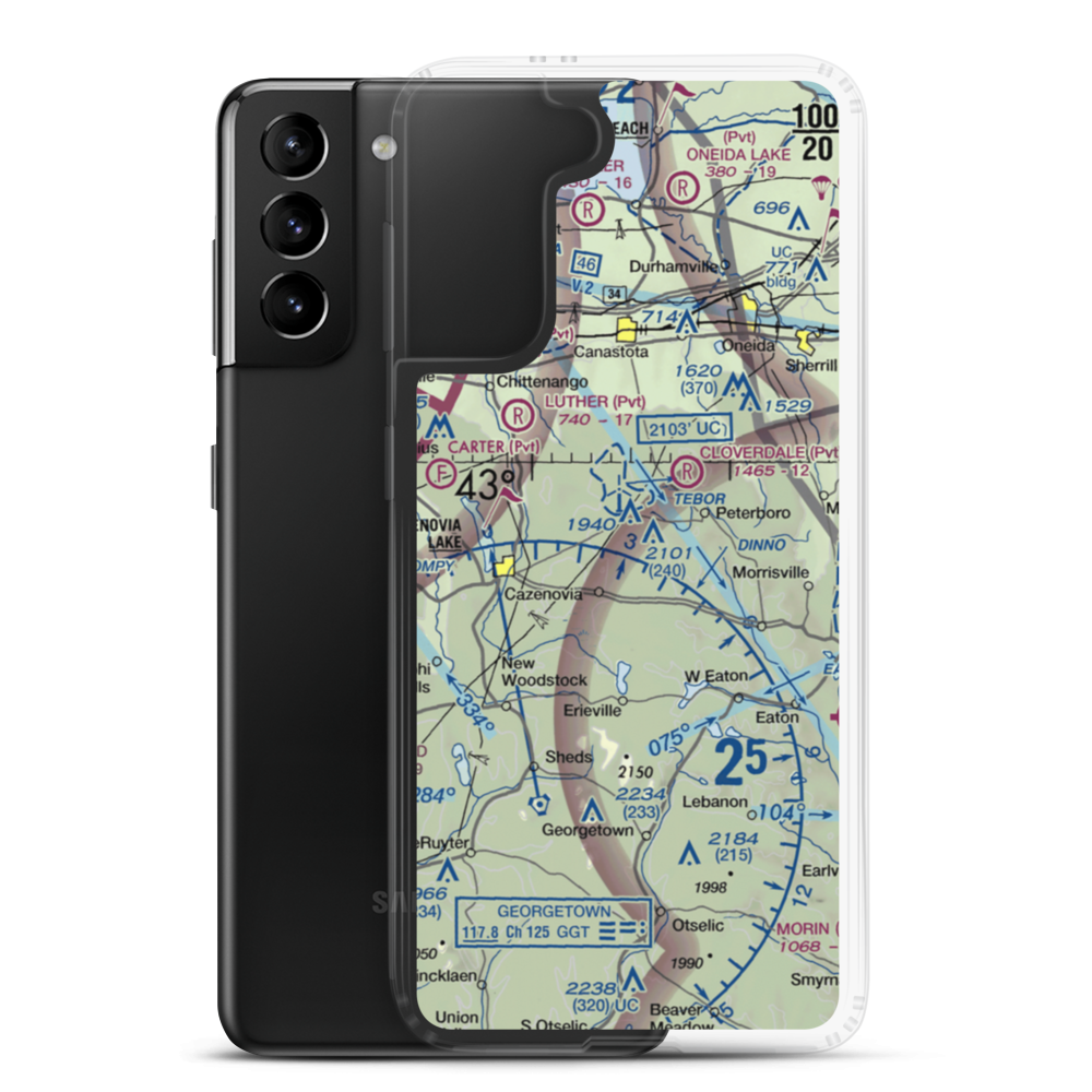 Deer Run Air Field (7NK1) VFR Sectional Samsung Case Samsung Galaxy S21 Plus model shown