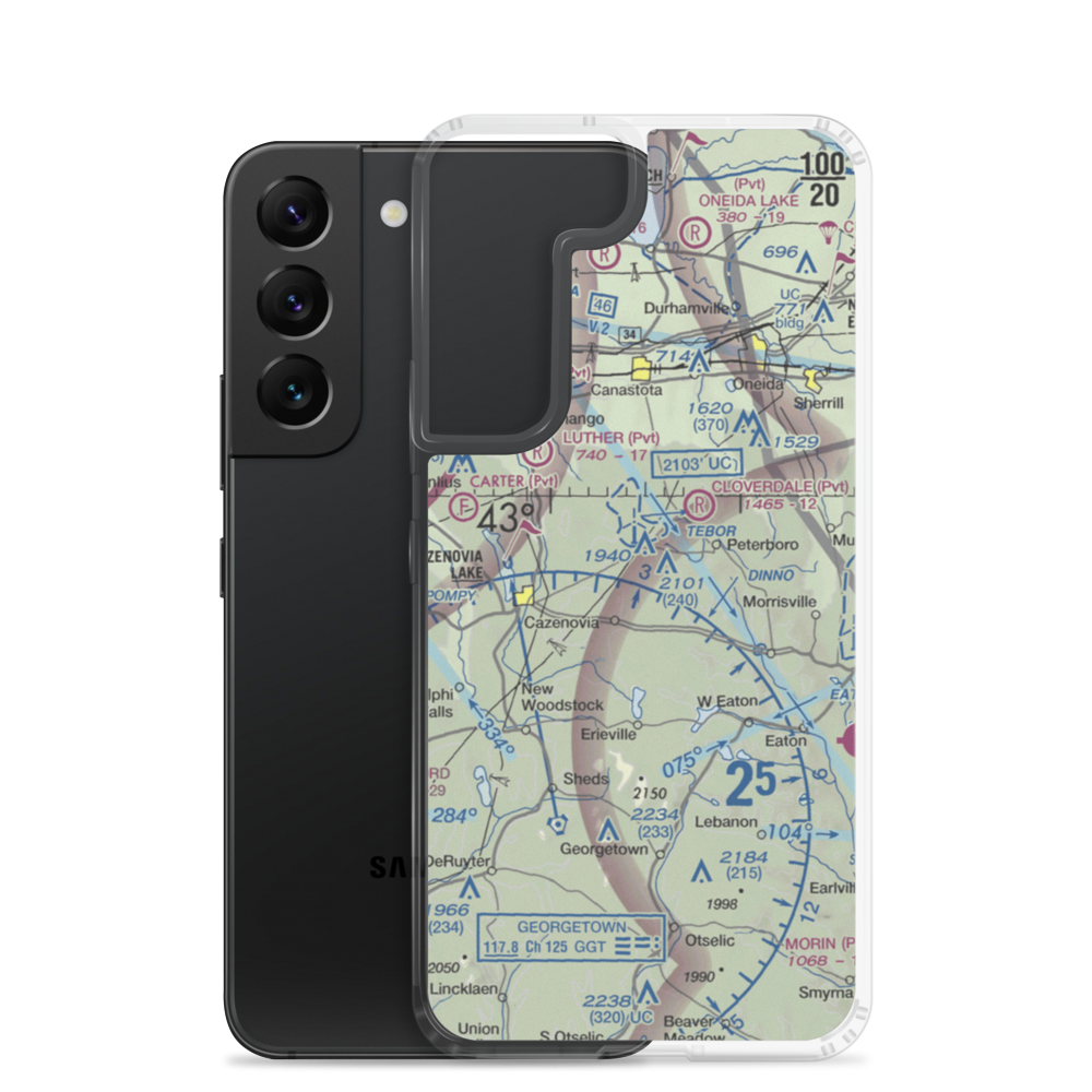 Deer Run Air Field (7NK1) VFR Sectional Samsung Case Samsung Galaxy S22 model shown