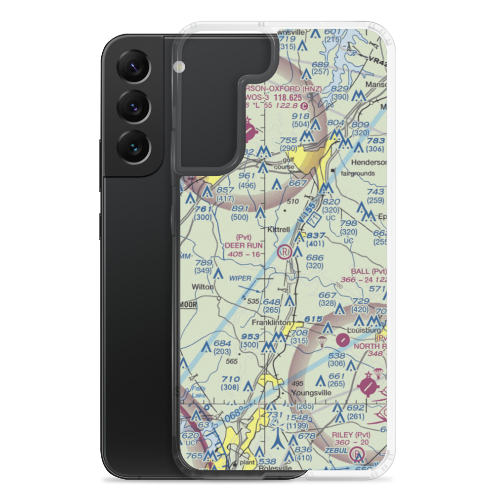 Deer Run Airport (NC56) VFR Sectional Samsung Case Samsung Galaxy S22 Plus model shown
