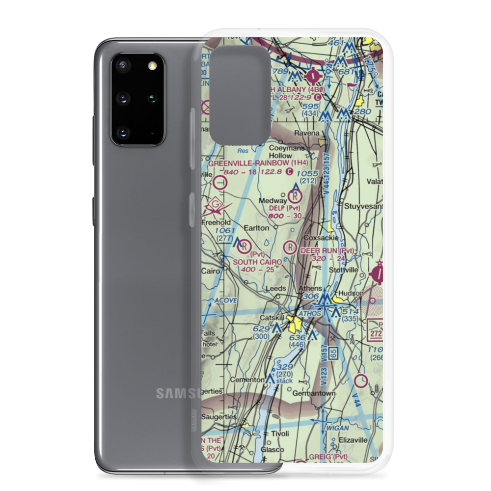 Deer Run Airport (NY74) VFR Sectional Samsung Case Samsung Galaxy S20 Plus model shown
