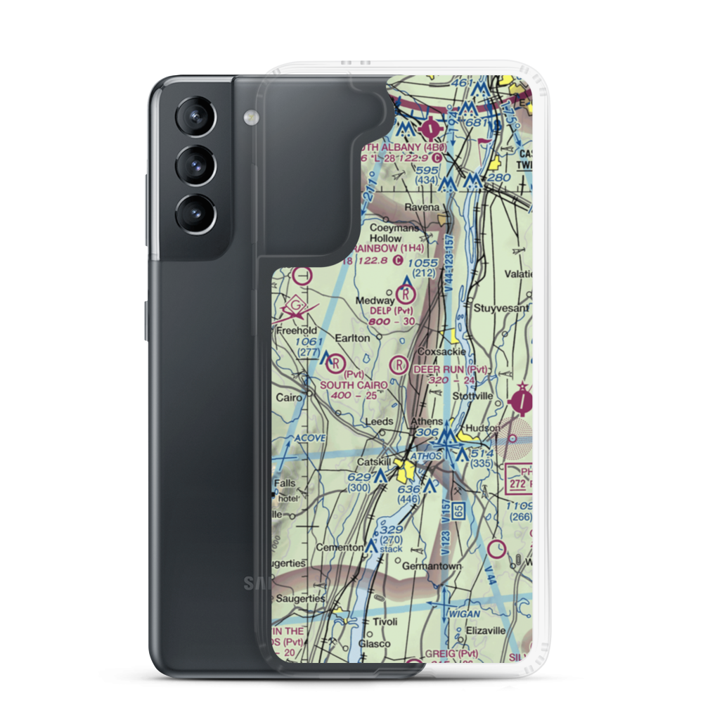 Deer Run Airport (NY74) VFR Sectional Samsung Case Samsung Galaxy S21 model shown