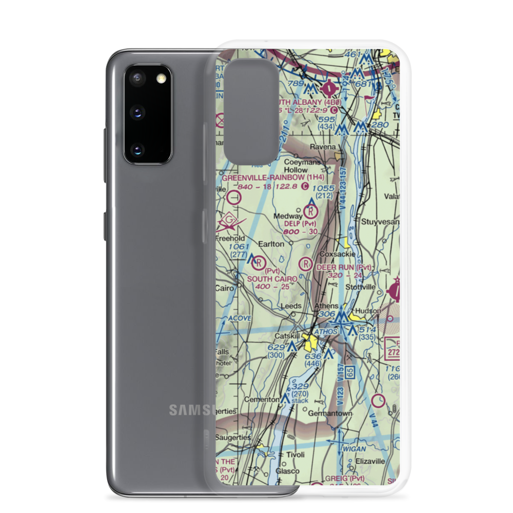 Deer Run Airport (NY74) VFR Sectional Samsung Case Samsung Galaxy S20 model shown